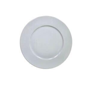 Set of 2- KAHLA All White Large Rim Porcelain 10.25" Dinner Plates Germany